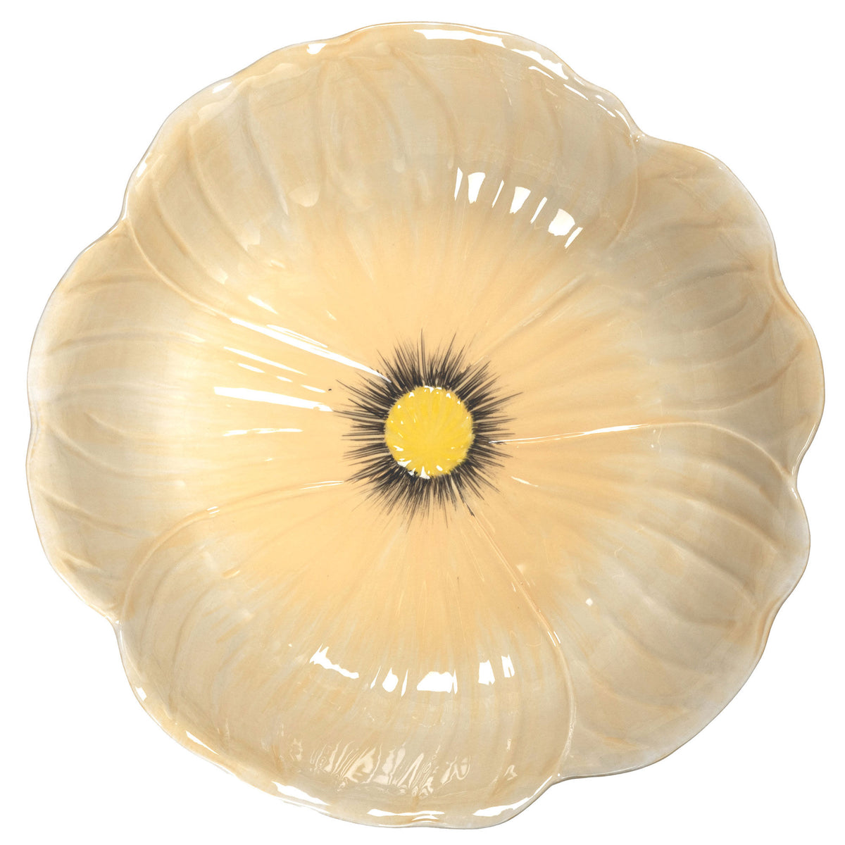 Beige Byon Poppy kagefad på fod med diameter 26 cm til servering af kage