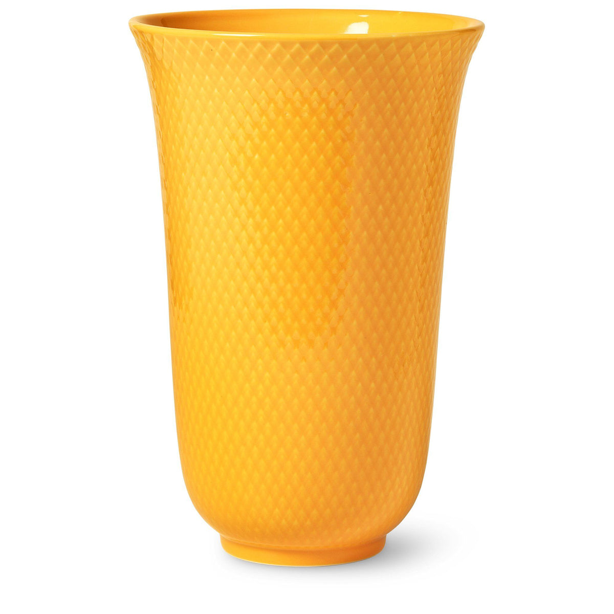 Lyngby Porcelæn Rhombe Color vase i gult porcelæn, 20 cm