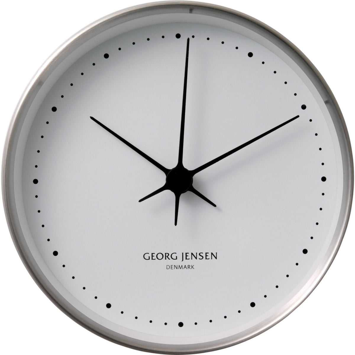 Georg Jensen HK vægur i rustfrit stål, Ø10 cm