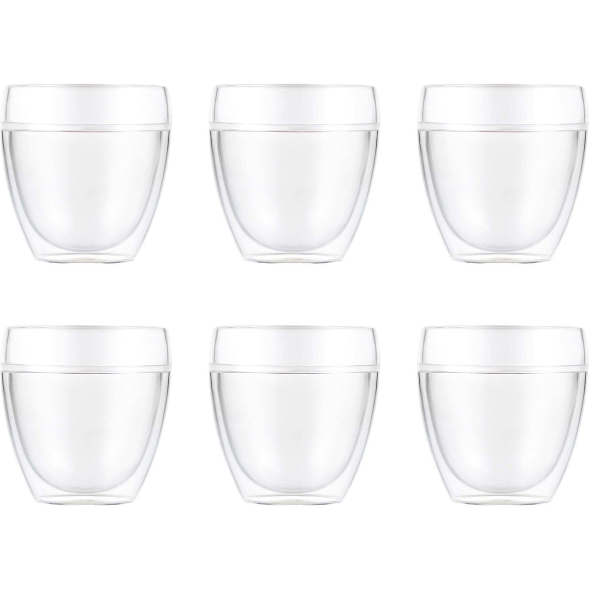 Bodum Pavina Outdoor krus, 6 stk. dobbeltvæggede i SAN-plast, 25 cl