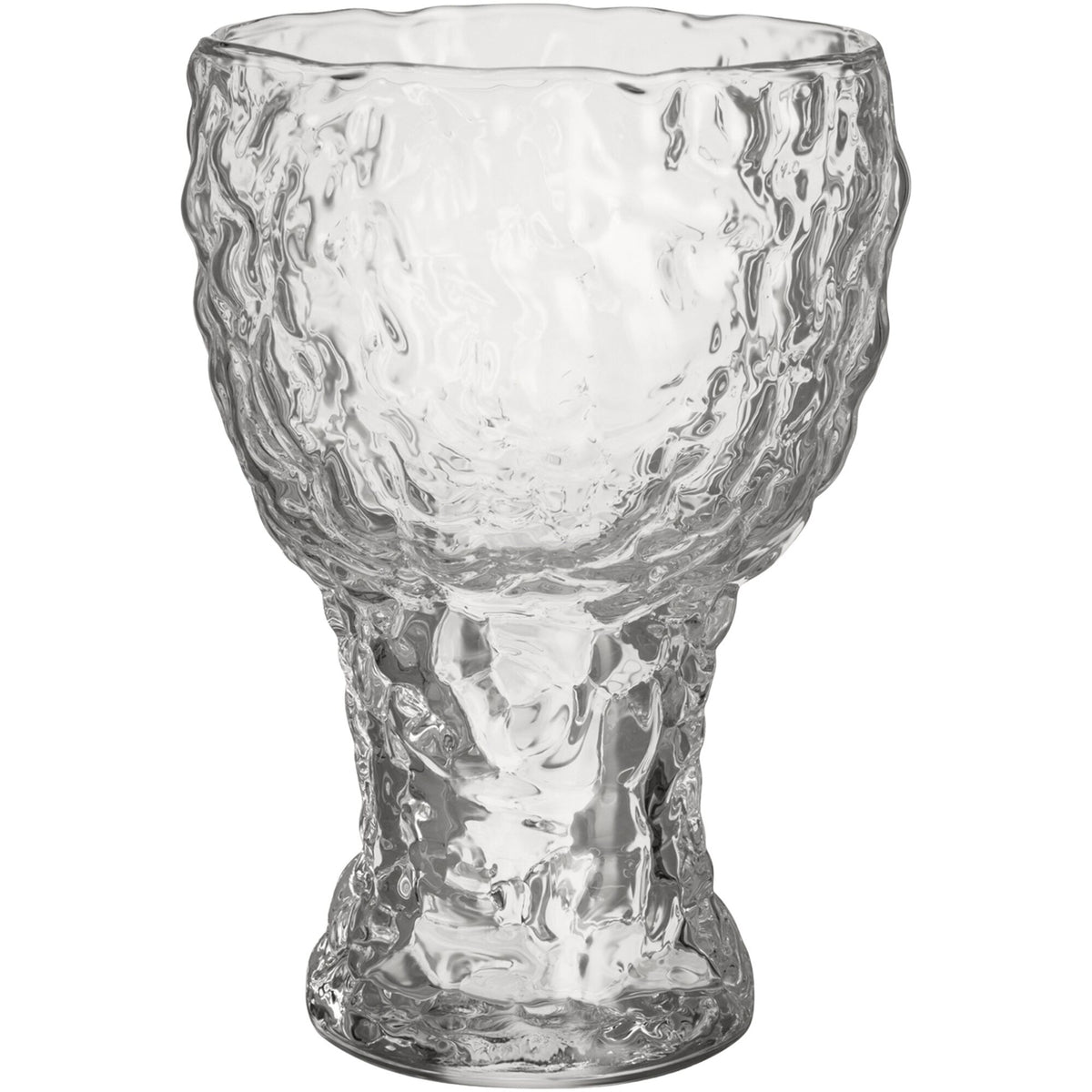 To Moss highballglas på 42 cl fra Kosta Boda med bølgende struktur