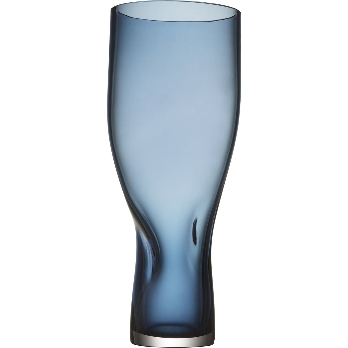 Orrefors Squeeze vase i blå, 34 cm, designet af Lena Bergström