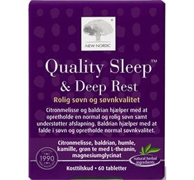 Se New Nordic Quality Sleep & Deep Rest 60 tabl. ✔ Kæmpe udvalg i New Nordic - Køb online på udsalg og tilbud lige nu ✔ Meget billig fragt og hurtig levering - Varenummer: Helsegrossisten-45194 og 5021807010035 på lager - Udsalg på Sundhed > Søvn > Spar stort – op til 59% - Eksklusivt udsalg på over 2.739 mærker