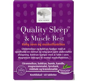 Se New Nordic Quality Sleep & Muscle Rest 60 tabl. ✔ Kæmpe udvalg i New Nordic - Køb online på udsalg og tilbud lige nu ✔ Billig fragt • Hurtig levering - Varenummer: Helsegrossisten-45195 og 5021807010066 på lager - Udsalg på Sundhed > Søvn > Store besparelser – op til 71% - Store besparelser på over 2.281 mærker