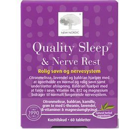 Se New Nordic Quality Sleep & Nerve Rest 60 tabl. ✔ Kæmpe udvalg i New Nordic - Køb online på udsalg og tilbud lige nu ✔ Hurtig levering til lave fragtpriser - Varenummer: Helsegrossisten-45196 og 5021807010097 på lager - Udsalg på Sundhed > Søvn > Få op til 67% i rabat - Shop udsalg fra mere end 1.798 mærker