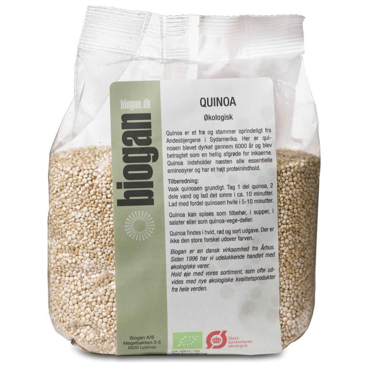 Pakke med økologisk quinoa, 500 gram, fra Biogan
