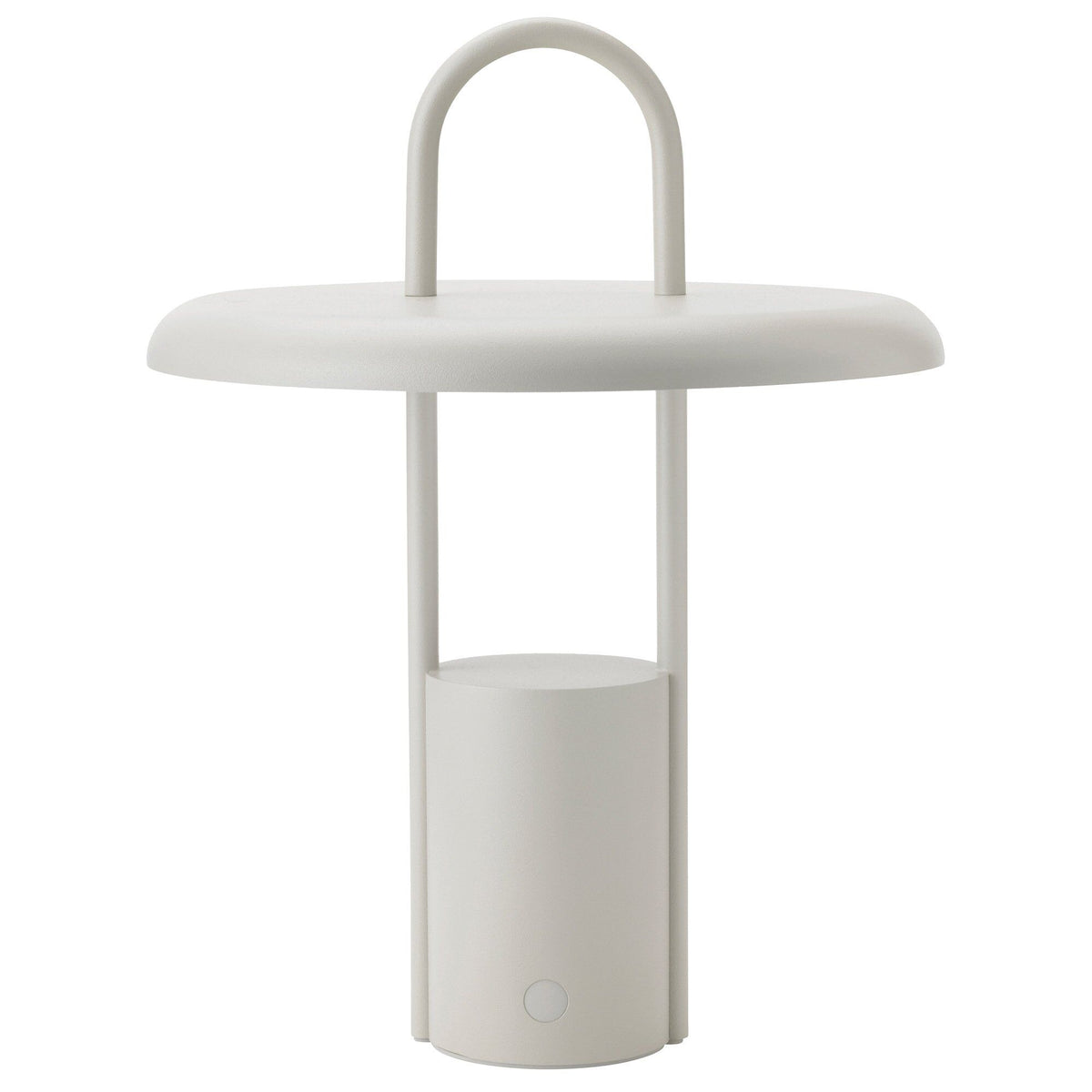 Stelton Pier bærbar LED-lampe i farven sand med håndtag i toppen