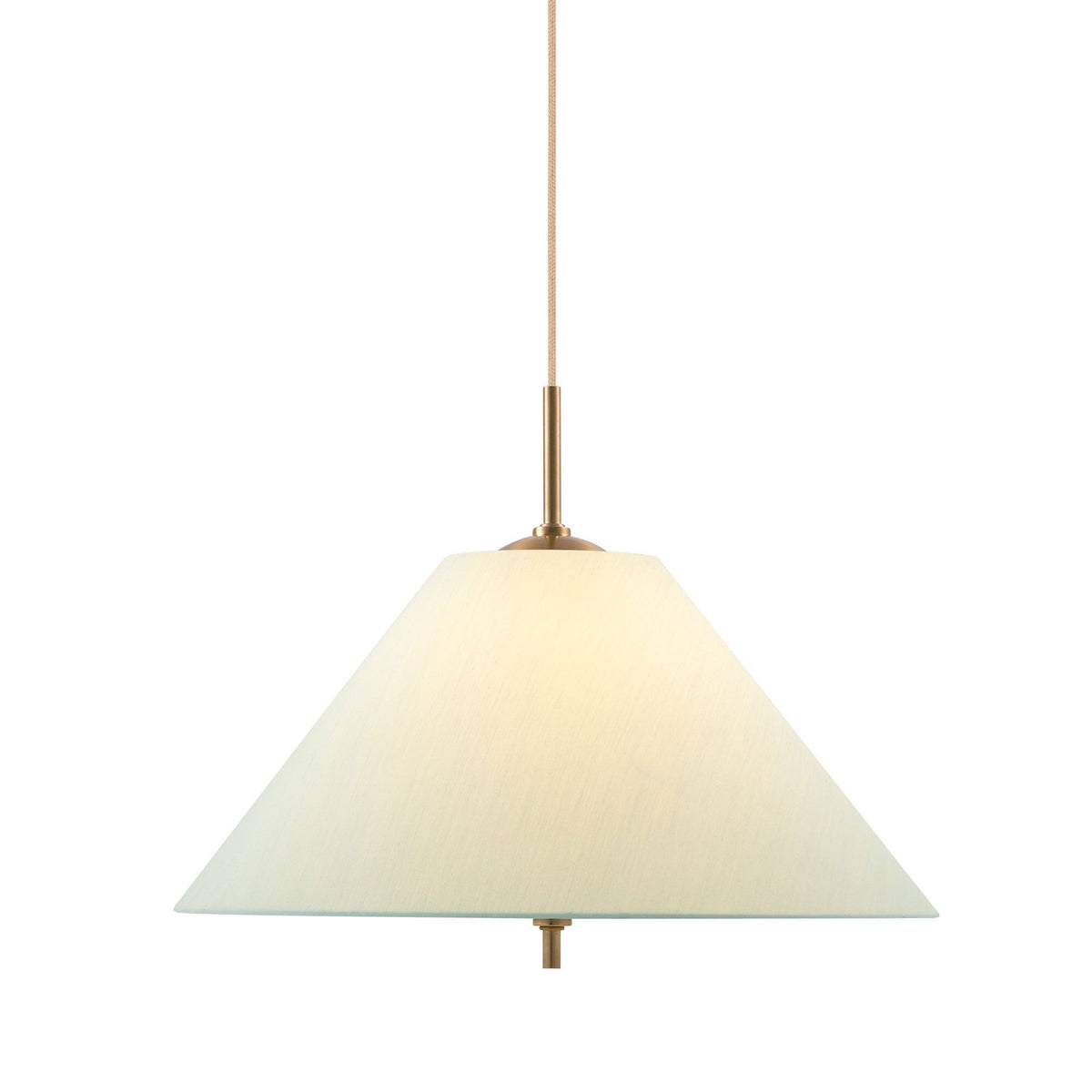 Globen Lighting Iris pendel i grøn med tekstilskærm, 25 cm
