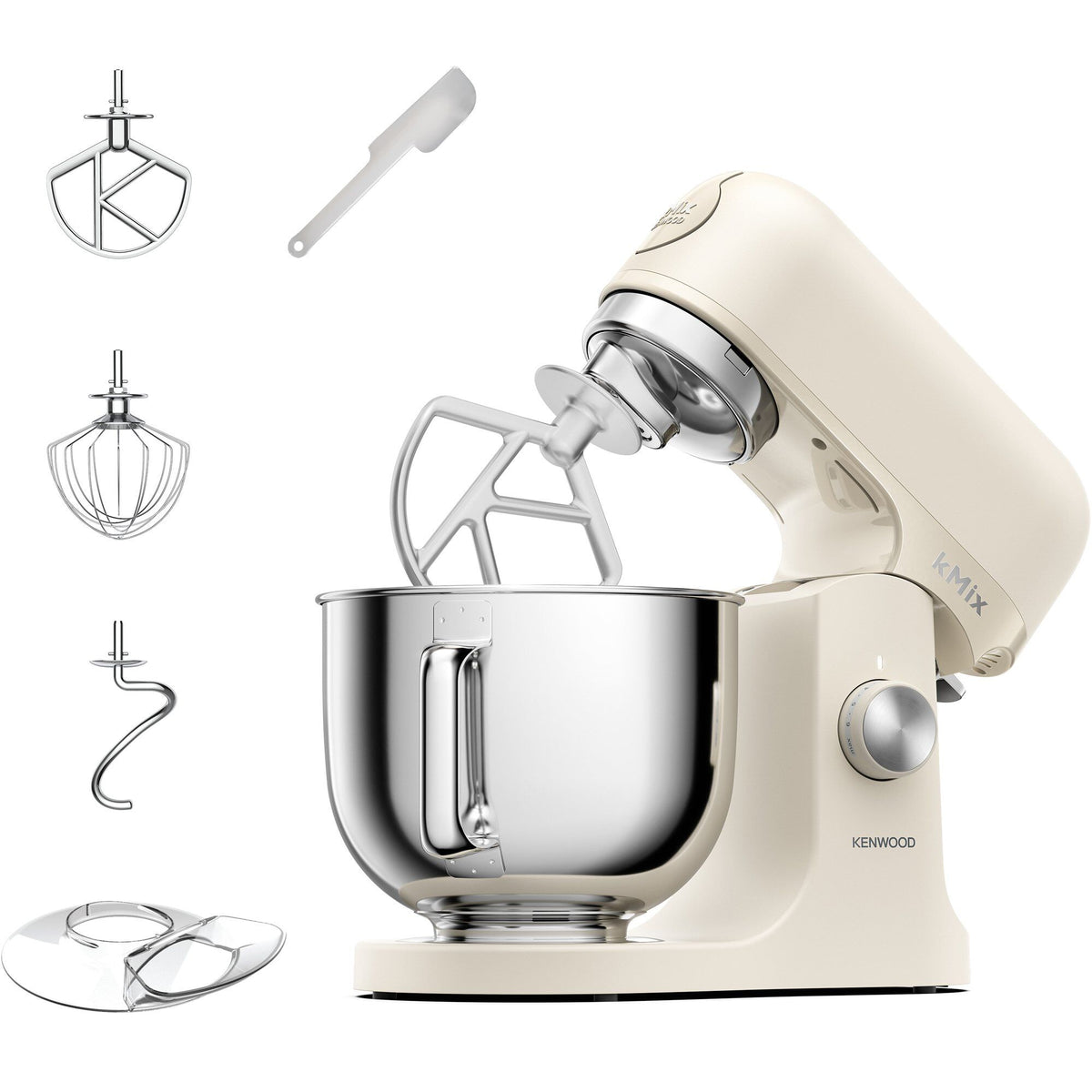 Kenwood kMix køkkenmaskine KMX751ACR i matte cremefarver med 5 liters skål