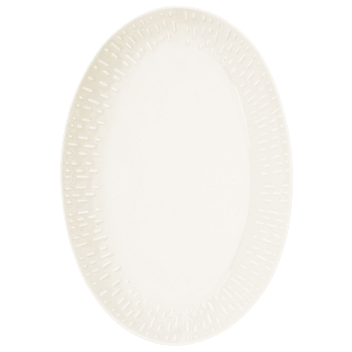 Ovalt Aida Confetti serveringsfad i farven vanilla, 36 × 25,5 cm