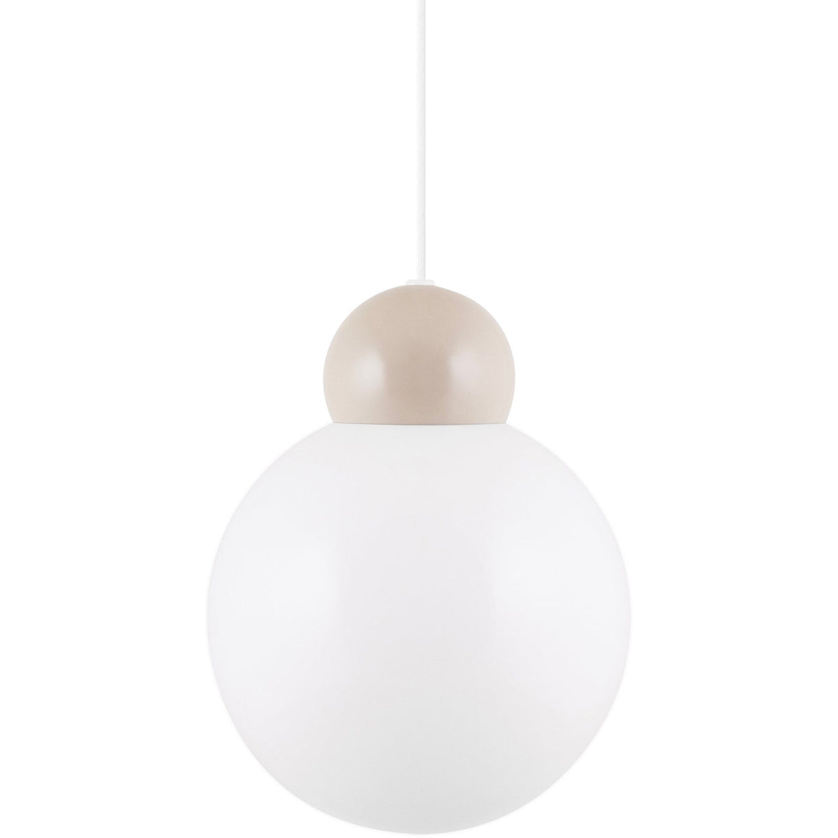 Beige Globen Lighting Ripley 25 pendel med opalhvid glaskop