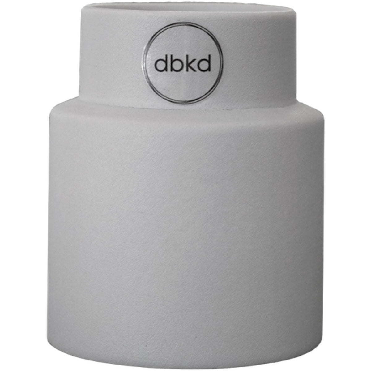 Beige keramisk lysestage Oblong small i sandy mole fra DBKD
