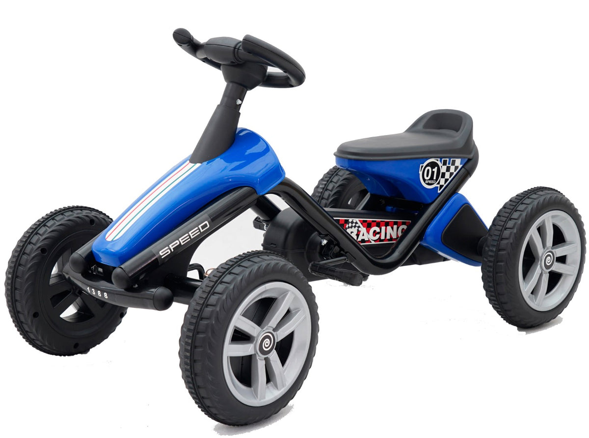 Se Racing 01 GoKart til børn, Blå (3-6 år) ✔ Kæmpe udvalg i MegaLeg - Køb online på udsalg og tilbud lige nu ✔ Meget billig fragt og hurtig levering - Varenummer: MMAction-28208 og 5712548282088 på lager - Udsalg på Gokarts med Pedaler Op til 63% rabat - 2.739 mærker med vilde rabatter