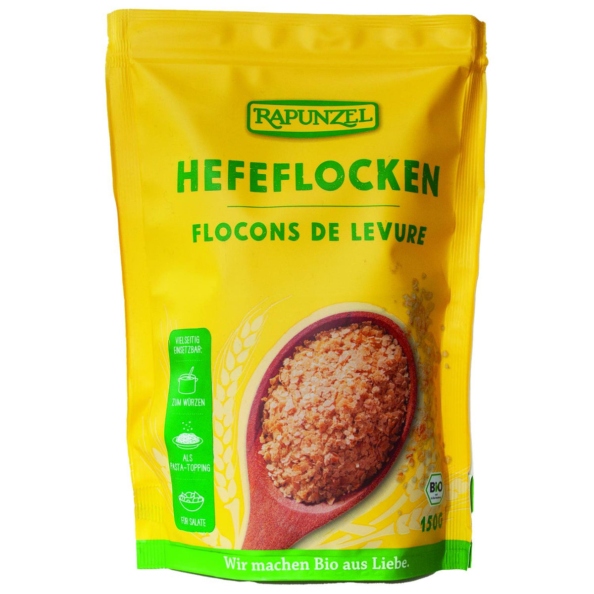 Pakning med økologiske gærflager, 150 gram, fra Rapunzel