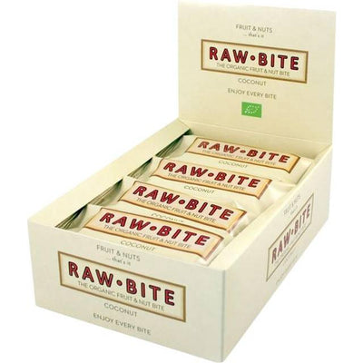 Se Rawbite Kokos &  50 g. Køb 12 stykker SPAR 10% ✔ Kæmpe udvalg i  Raw Bite - Køb online på udsalg og tilbud lige nu ✔ Hurtig levering: 1 - 2 Hverdage samt billig fragt - Varenummer: HG-4010-12 og barcode / Ean:  på lager - Udsalg på Mad & drikke > Tørret frugt og bær > Bars Spar op til 58% - Over 1354 design mærker på udsalg