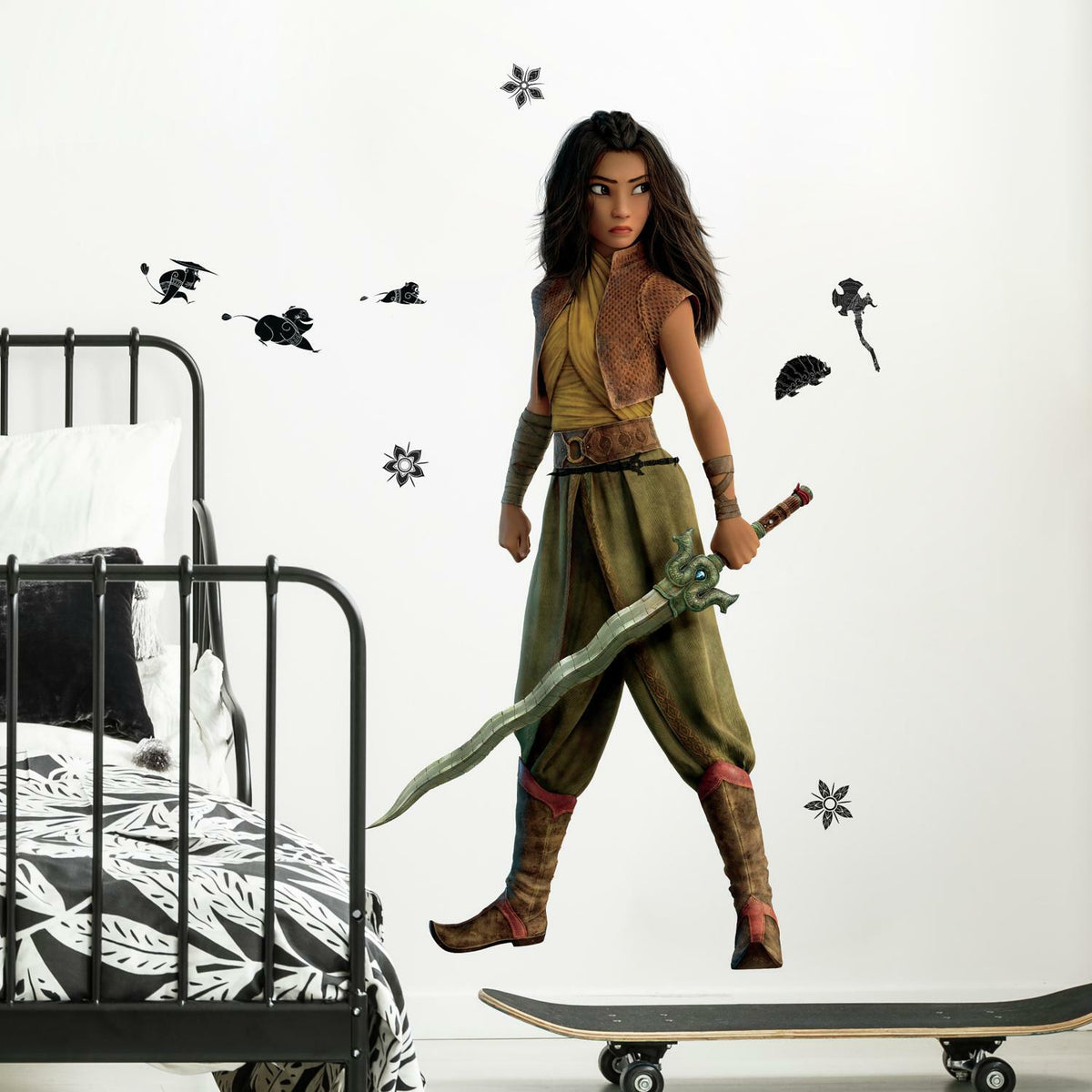 RoomMates gigant wallsticker med prinsesse Raya fra Disneys film Raya og den sidste drage