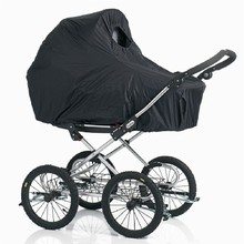 BabyDan Klima Kontrol regnslag i sort med reflekskant til barnevogn