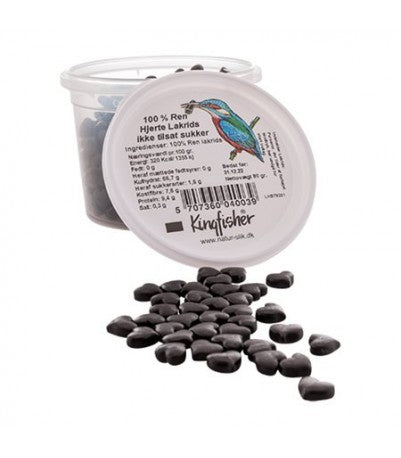 Se Kingfischer Ren lakrids-hjerter 80 gr ✔ Kæmpe udvalg i Kingfischer - Køb online på udsalg og tilbud lige nu ✔ Billig fragt og hurtig levering - Varenummer: Helsegrossisten-8724 og 5707360040039 på lager - Udsalg på Mad & drikke > Bolcher > Lakrids & vingummi Op til 57% rabat - Mere end 1.329 populære mærker på udsalg
