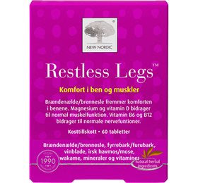 Se New Nordic Restless Legs 60 tabl. ✔ Kæmpe udvalg i New Nordic - Køb online på udsalg og tilbud lige nu ✔ Billig fragt og hurtig levering - Varenummer: Helsegrossisten-45105 og 5021807007585 på lager - Udsalg på Sundhed > New Nordic > Kredsløb Op til 57% rabat - Over 1.329 mærker på online udsalg