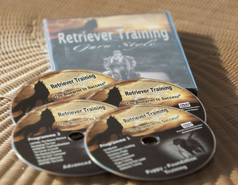 DVD-sæt med fire DVD'er om retrievertræning med Keith Mathews