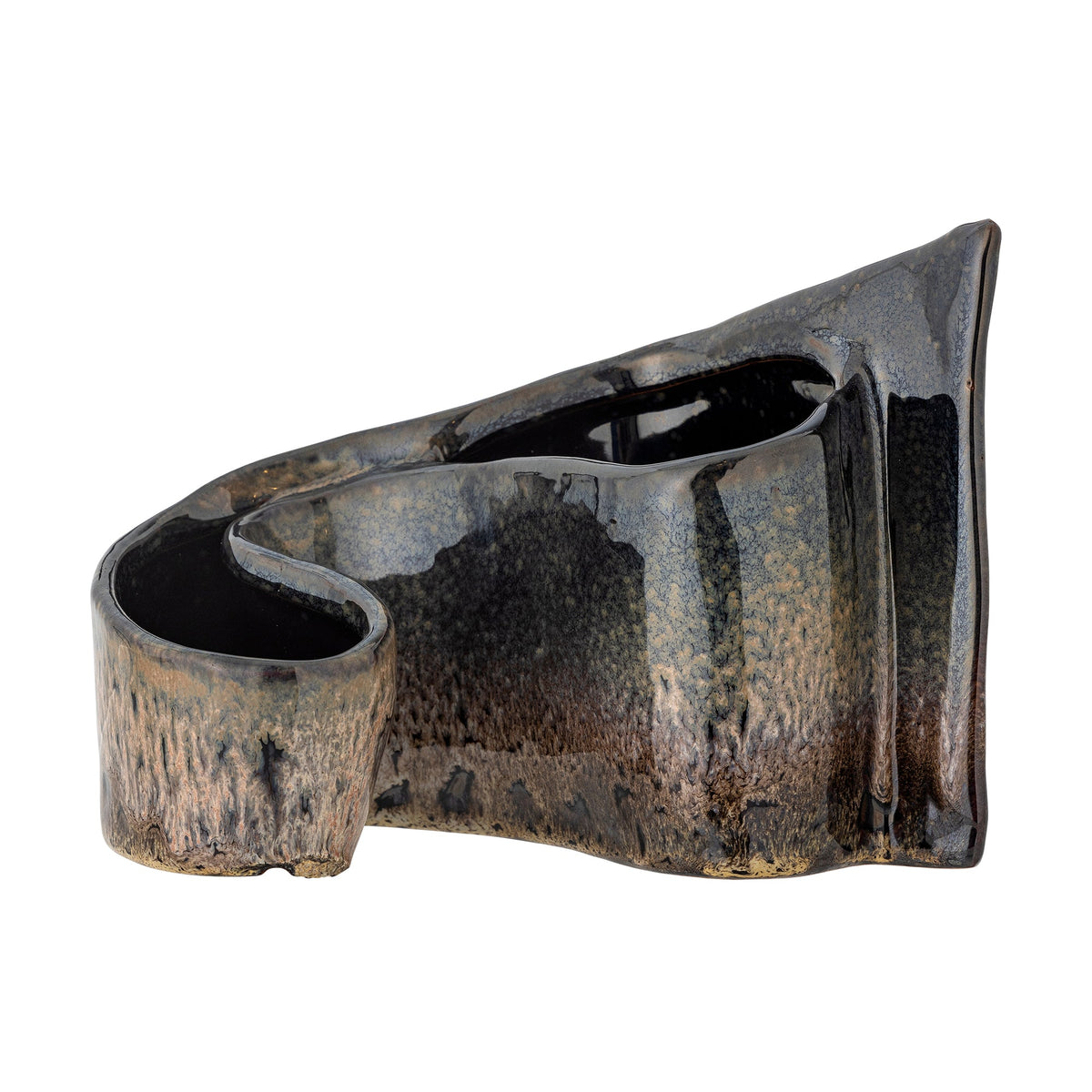 Phil Deko fra Creative Collection i brunt stentøj, L22 × H15 × B12 cm