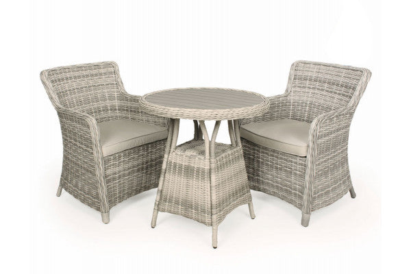 Se Rio Lys Grå Cafesæt m/2 spisestole - Ø 70 cm - m/vandafv. hynder ❤ Hurtig levering til lave fragtpriser - Varenummer: Havemøbelland-DK2602 - Udsalg på HAVEMØBELSÆT - Cafesæt Store besparelser – op til 67% - Shop over 2.281 kendte brands på udsalg