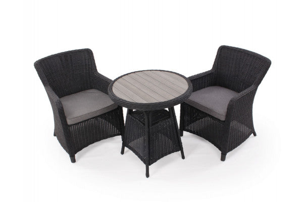 Se Rio Sort Cafesæt m/2 spisestole - Ø 70 cm - m/vandafv. hynder ❤ Meget billig fragt og hurtig levering - Varenummer: Havemøbelland-DK1945 og barcode / Ean: 5709386481315 på lager - Udsalg på HAVEMØBELSÆT - Cafesæt Spar helt op til 57% - Over 2.739 kendte brands på udsalg