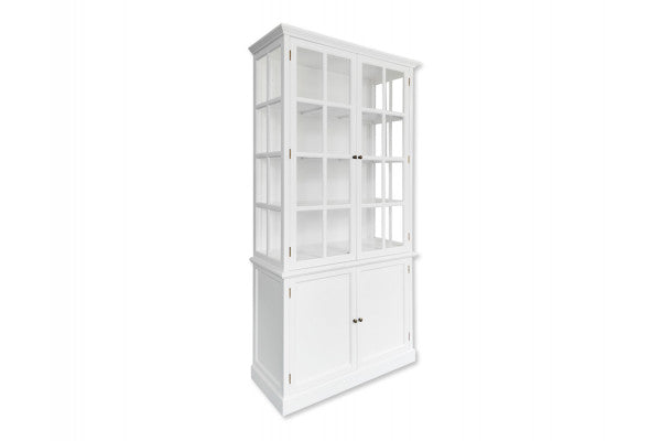 Se Romsø Vitrineskab - 220x110x45 cm Hvid ❤ Hurtig levering til lave fragtpriser - Varenummer: Havemøbelland-DK3827v1027 - Udsalg på INDEMØBLER - Vitrineskabe Op til 63% rabat - Kendte mærker på udsalg – over 1.329 brands
