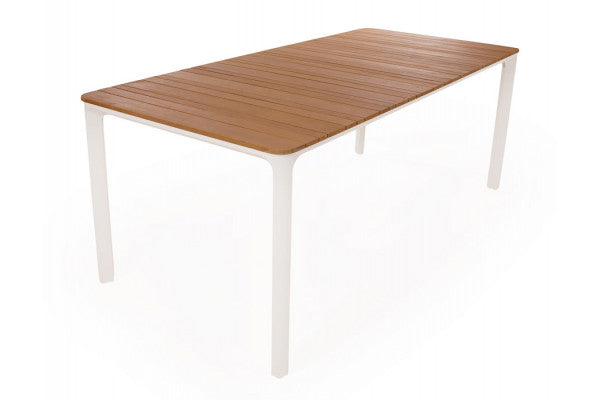 Se Ronja Havebord - 90x200 cm - Hvid/teak ❤ Billig fragt og hurtig levering - Varenummer: Havemøbelland-DK3606 - Udsalg på HAVEBORDE - Teak haveborde Spar stort – op til 53% - Over 2.739 kendte mærker online