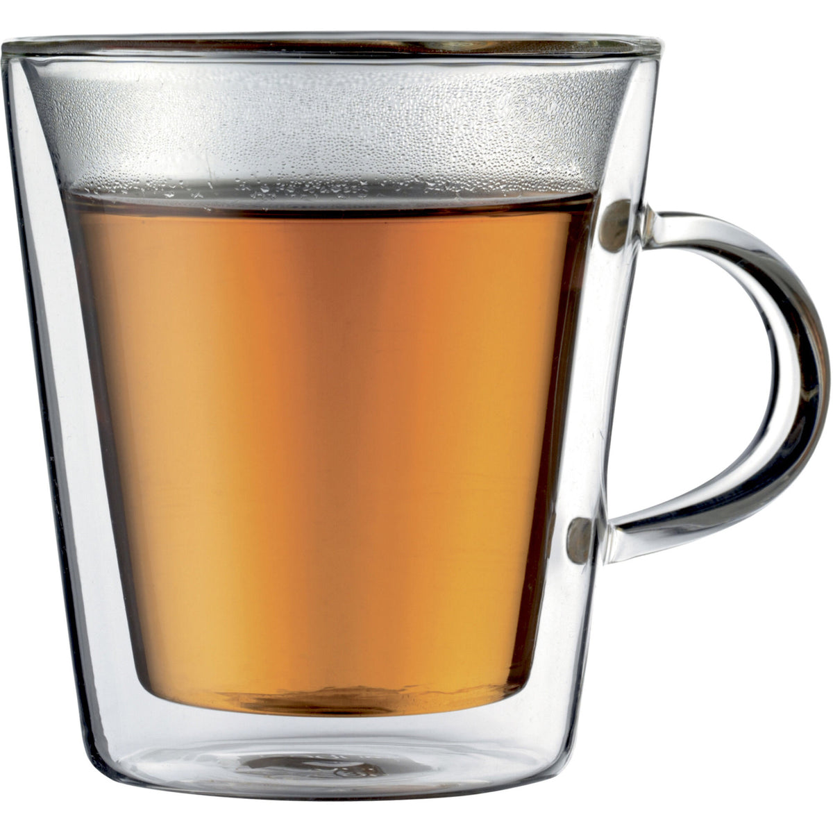 To Bodum Canteen dobbeltvæggede glas med hank, 0,2 liter, med caffe latte