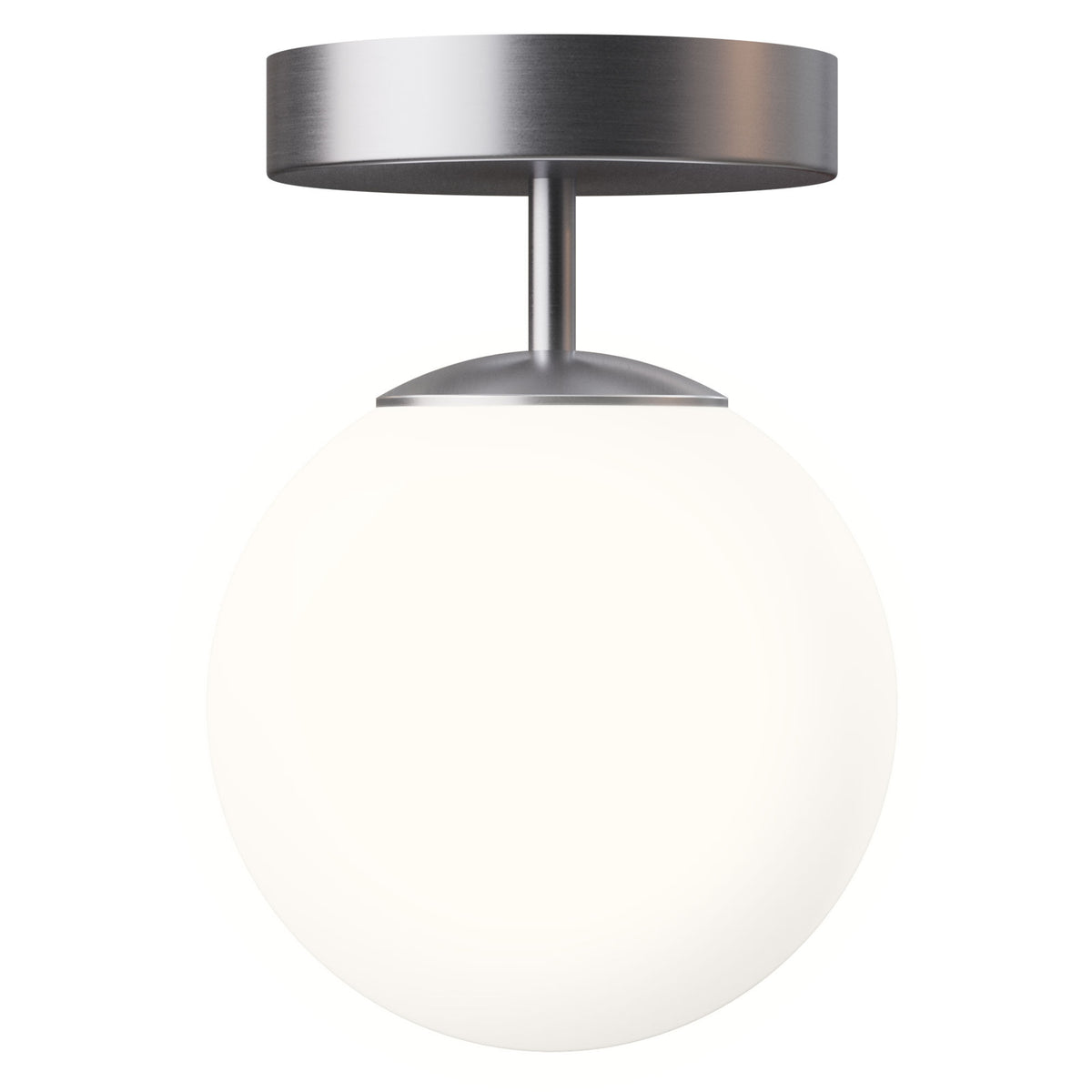 Edgeform Stringball 1 væg- eller loftlampe med glaskugle og base i nikkel