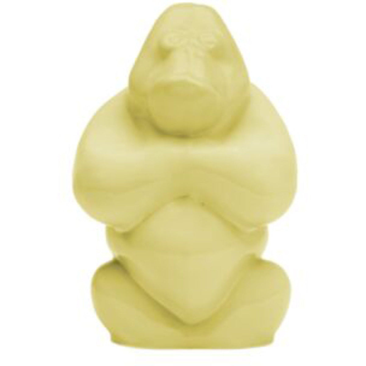 Gul gorillaskulptur i glas, Gabba Gabba Hey fra Kosta Boda, 12 cm