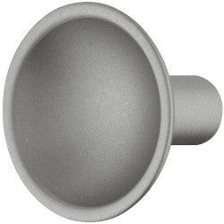 Häfele Design H1725 rund knopgreb i mat sølvfarvet zinklegering med uddybet front