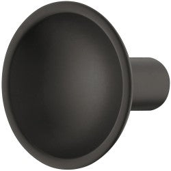 Häfele Design H1725 rund knopgreb i sort mat zinklegering med dyb uddybning i fronten