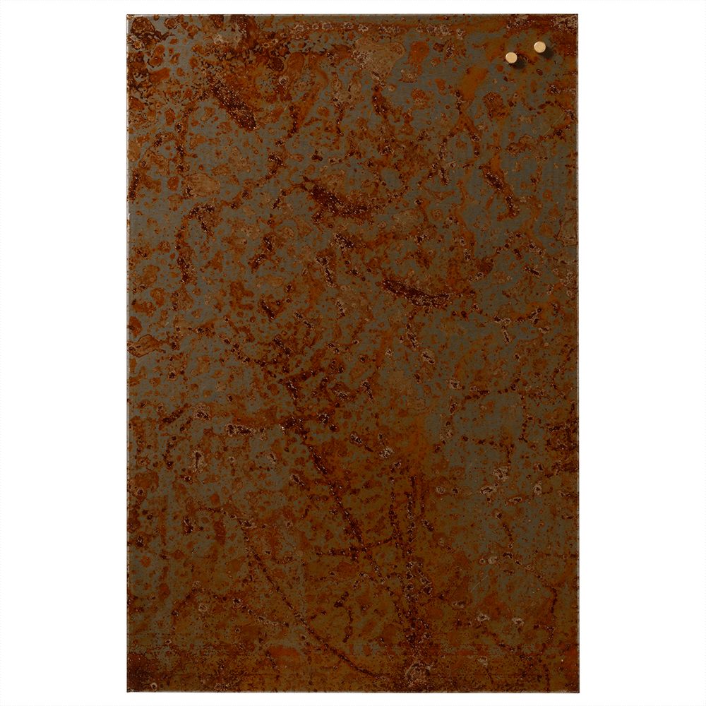 Naga rusten magnetisk metaltavle, 40 x 60 cm