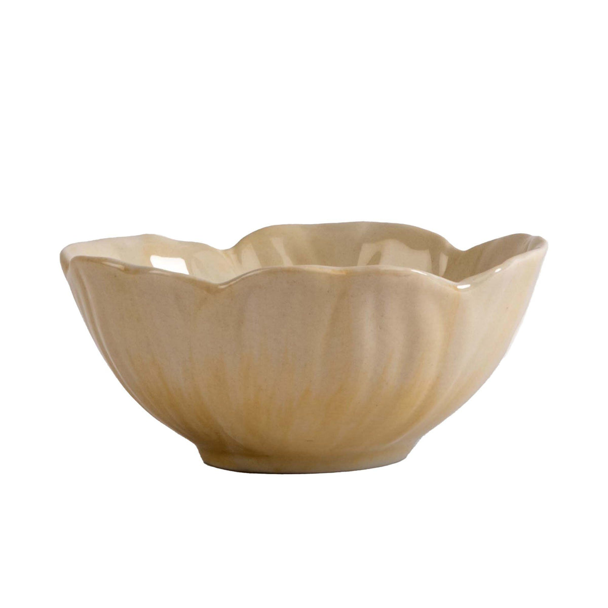 Beige Byon Poppy skål på 11 cm med design inspireret af valmuer