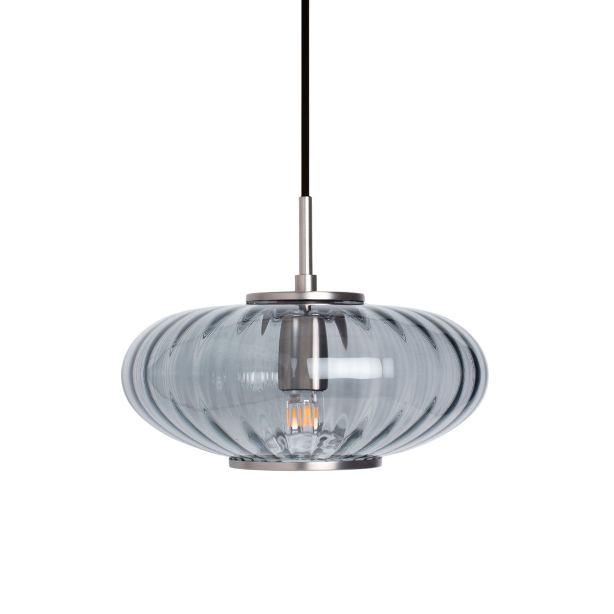 Edgeform Urc loftlampe i nuancen smoke, 26 cm, med organisk skulpturel form