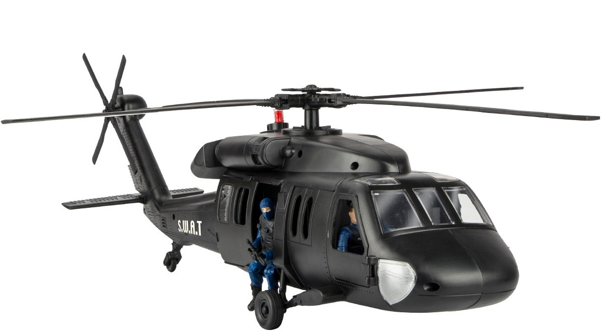 Se S.W.A.T. Black Hawk helikopter inkl. 2 actionfigurer 1:18 ✔ Kæmpe udvalg i World Peacekeepers - Køb online på udsalg og tilbud lige nu ✔ Hurtig levering til lave fragtpriser - Varenummer: MMAction-199771262 og 18859771262 på lager - Udsalg på Militær Actionfigurer 9,5 cm Op til 57% rabat - Over 1.329 mærker på online udsalg
