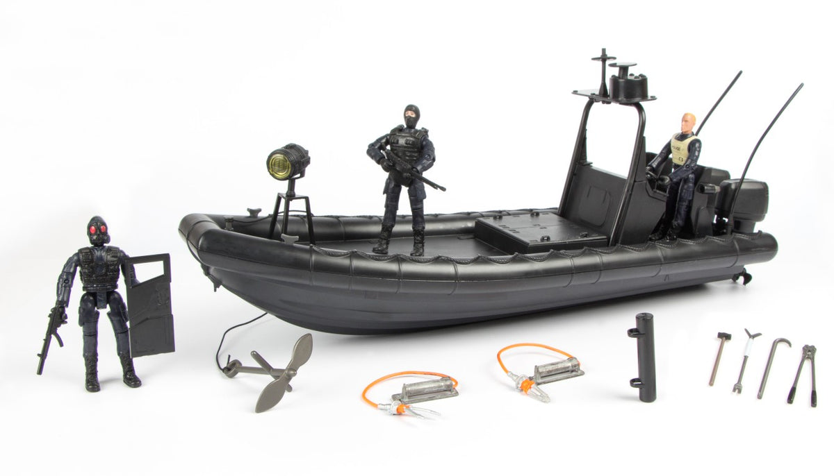 Se S.W.A.T. Patruljebåd inkl. tilbehør og 3 actionfigurer 1:18 ✔ Kæmpe udvalg i World Peacekeepers - Køb online på udsalg og tilbud lige nu ✔ Super billig fragt og lynhurtig levering - Varenummer: MMAction-19977128 og 18859771286 på lager - Udsalg på Militær Actionfigurer 9,5 cm Spar helt op til 73% - Find dine favoritter blandt 2.739 mærker