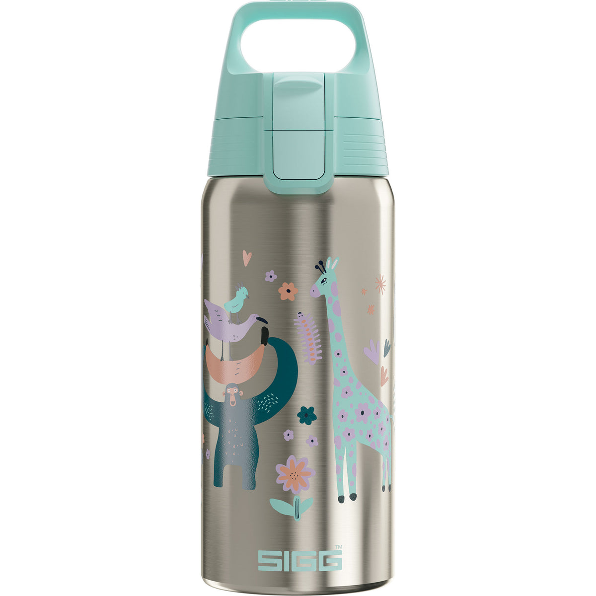SIGG Shield Therm ONE Kids termoflaske på 0,5 liter med Jungle-mønster