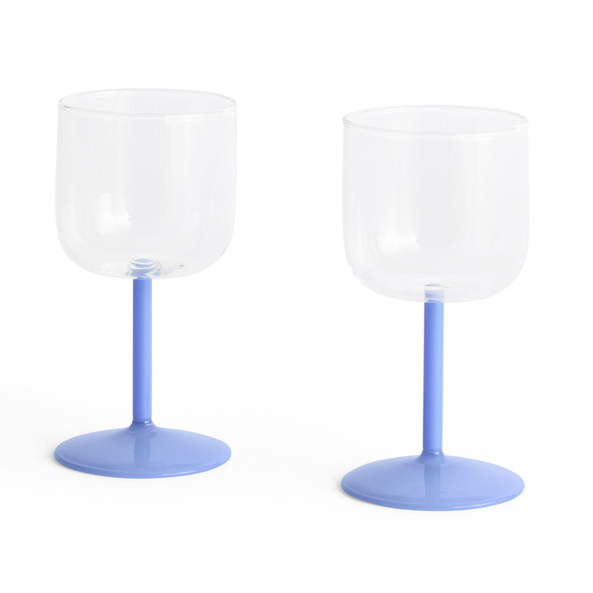 To Hay Tint vinglas i farvekombinationen clear og jade light blue