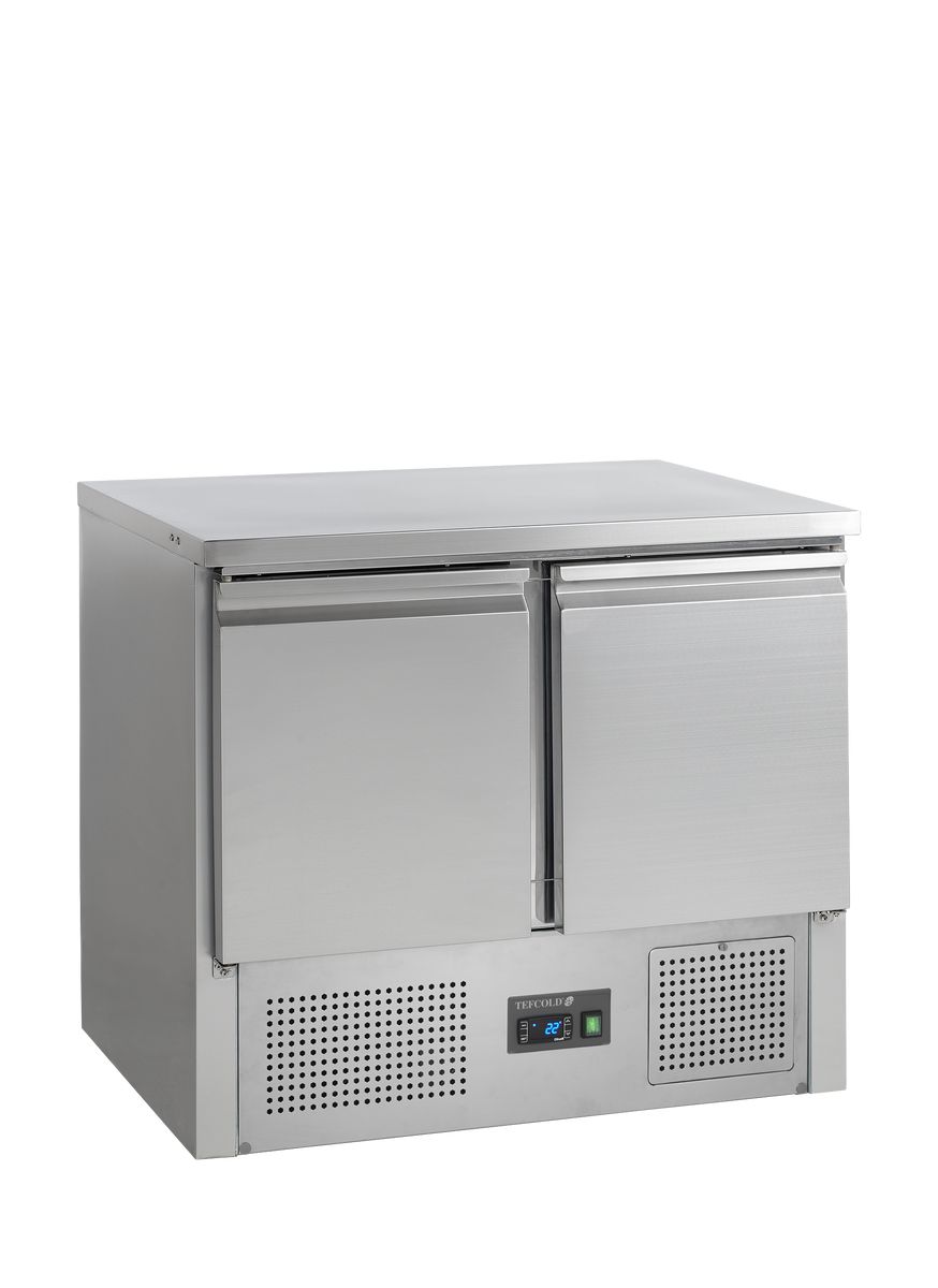 Tefcold SA910BT saladette fryser i rustfrit stål til take away og café