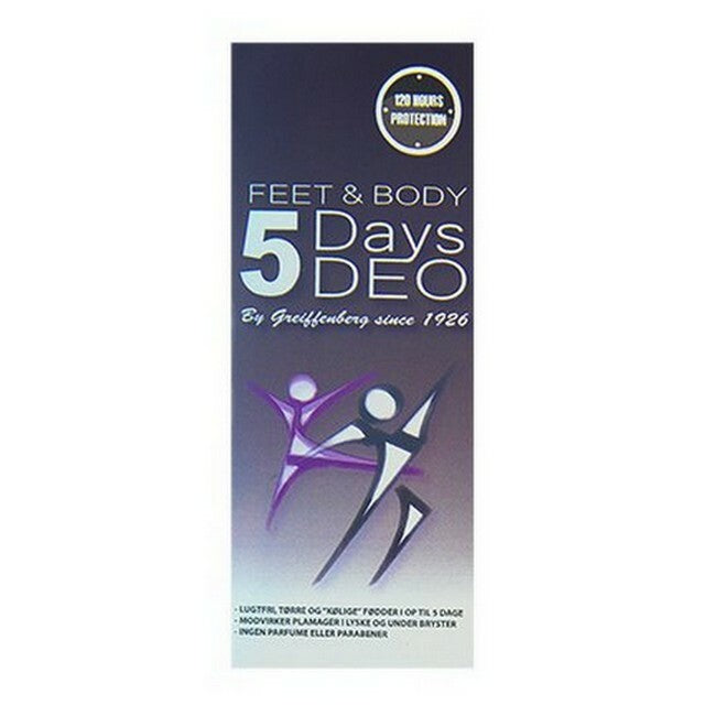 Safety5 5 Days Deo Feet & Body deodorant i 32 ml flaske