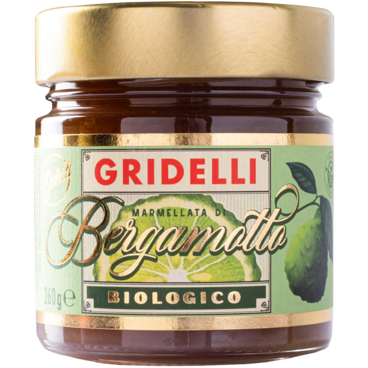 Glas med Fratelli Gridelli Marmelade Bergamotto på 260 ml
