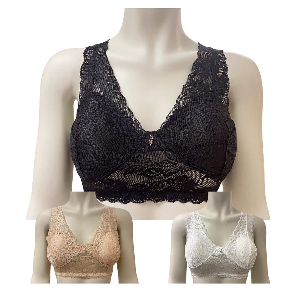 Se Lace Comfort BH (3 stk. i 3 farver uden bøjle) - EU XL ✔ Kæmpe udvalg i Satana - Køb online på udsalg og tilbud lige nu ✔ Meget billig fragt og hurtig levering - Varenummer: Satana-2222 på lager - Udsalg på Sundhed > Spar stort – op til 59% - Over 2.739 brands med kæmpe udsalg