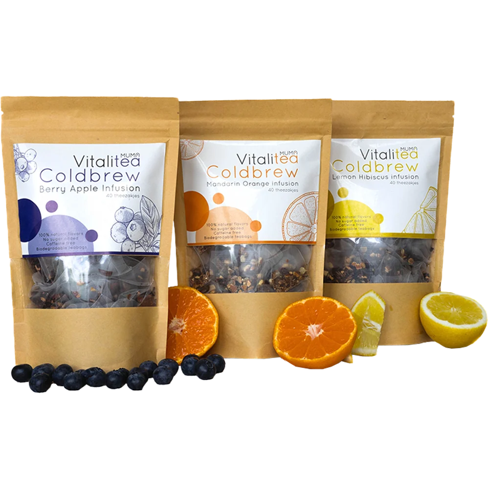 Muma ColdBrew 3-pack smagskasse med tre slags coldbrew te