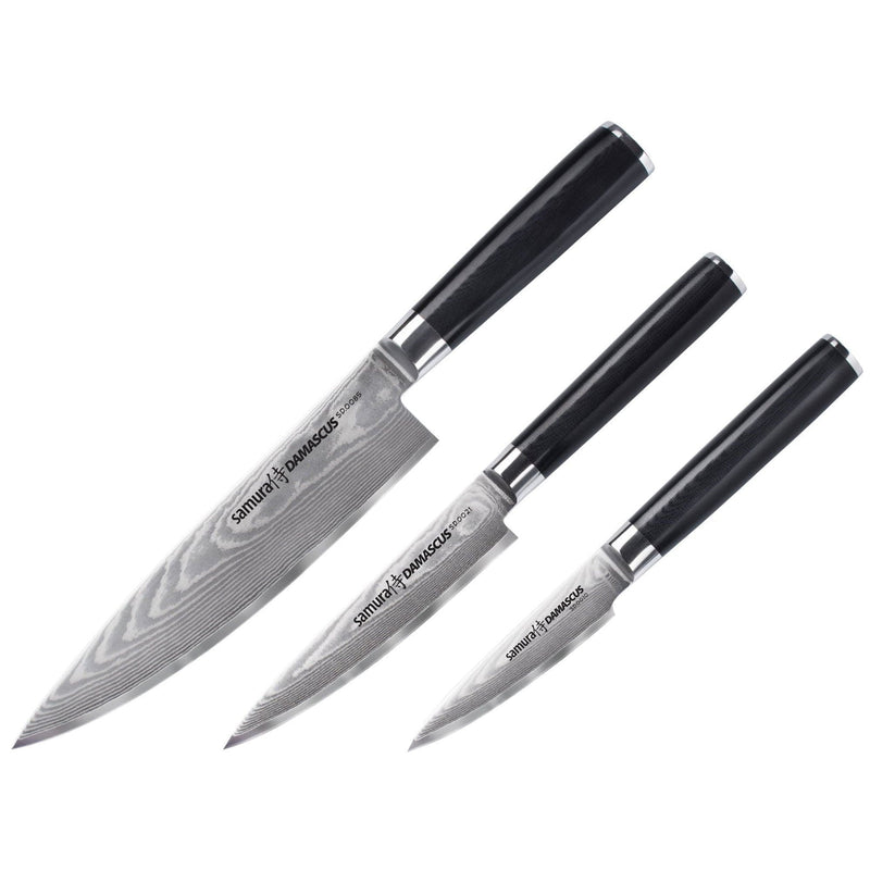 Se Samura Damascus knivsæt, 3 stk. ✔ Kæmpe udvalg i Samura ✔ Meget billig fragt og hurtig levering: 1 - 2 hverdage - Varenummer: KTO-SD-0220 og barcode / Ean: &