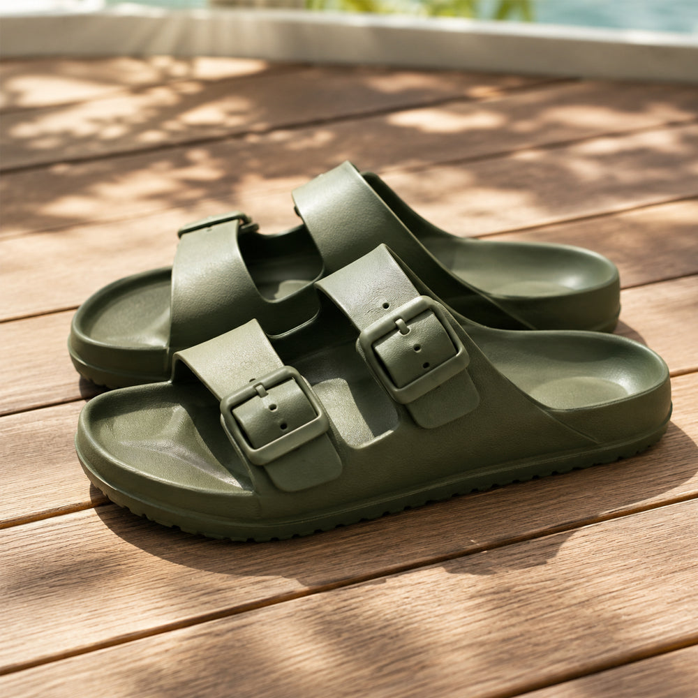 Se Slippers / Tøfler - i blød EVA -perfekte til sommer ferie og afslapning - Grøn / EU 45 ✔ Kæmpe udvalg i Satana - Køb online på udsalg og tilbud lige nu ✔ Super billig fragt og lynhurtig levering - Varenummer: Satana-43843173417038 på lager - Udsalg på Sundhed > Få op til 63% i rabat - Shop udsalg fra mere end 1.798 mærker