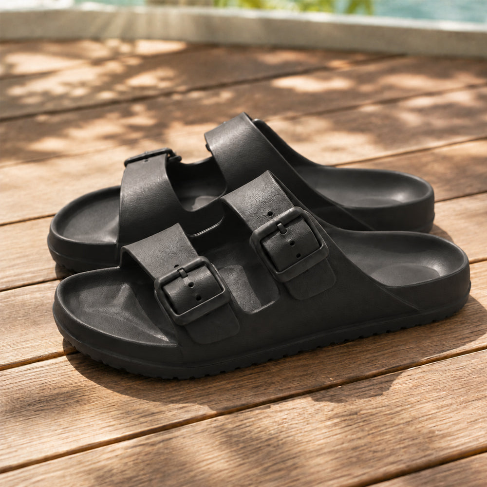 Se Slippers / Tøfler - i blød EVA -perfekte til sommer ferie og afslapning - Sort / EU 40 ✔ Kæmpe udvalg i Satana - Køb online på udsalg og tilbud lige nu ✔ Meget billig fragt og hurtig levering - Varenummer: Satana-43843172958286 på lager - Udsalg på Sundhed > Få op til 63% i rabat - Shop udsalg fra mere end 1.798 mærker