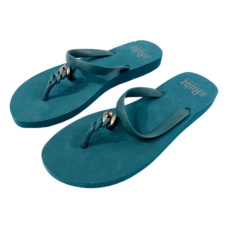 Klip klapper fra trendy "The Rubz" Unisex - Petrol & Sølvmetal